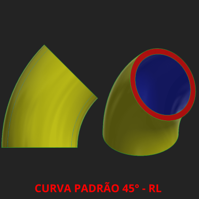 CURVA PADRÃO 45° PRONTA - RL