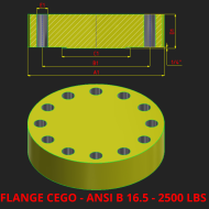 FLANGE CEGO - ANSI B 16.5 - 2500 LBS