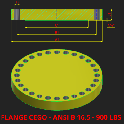 FLANGE CEGO - ANSI B 16.5 - 900 LBS